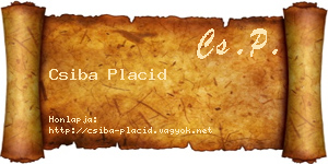 Csiba Placid névjegykártya
